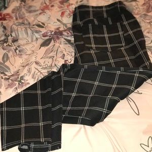 Plaid Print Dress leggings